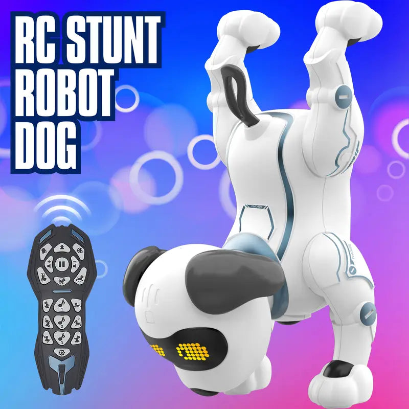 RC Robot Dog for Kids Remote Control Stunt Dog with Interactive Intelligent Robo Smart Dog for Kids can Sing Dance and Programming Great Christmas New Year Gift for Children